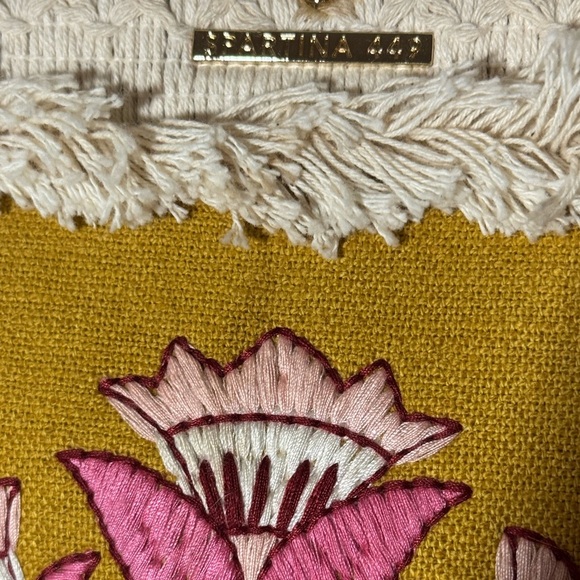 Spartina 449 Embroidered Fringe Pom Pom Tote - Picture 5 of 16